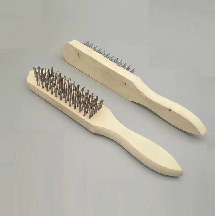 Rust Removing Wire Brush For Wooden Handle Cleaning Tool