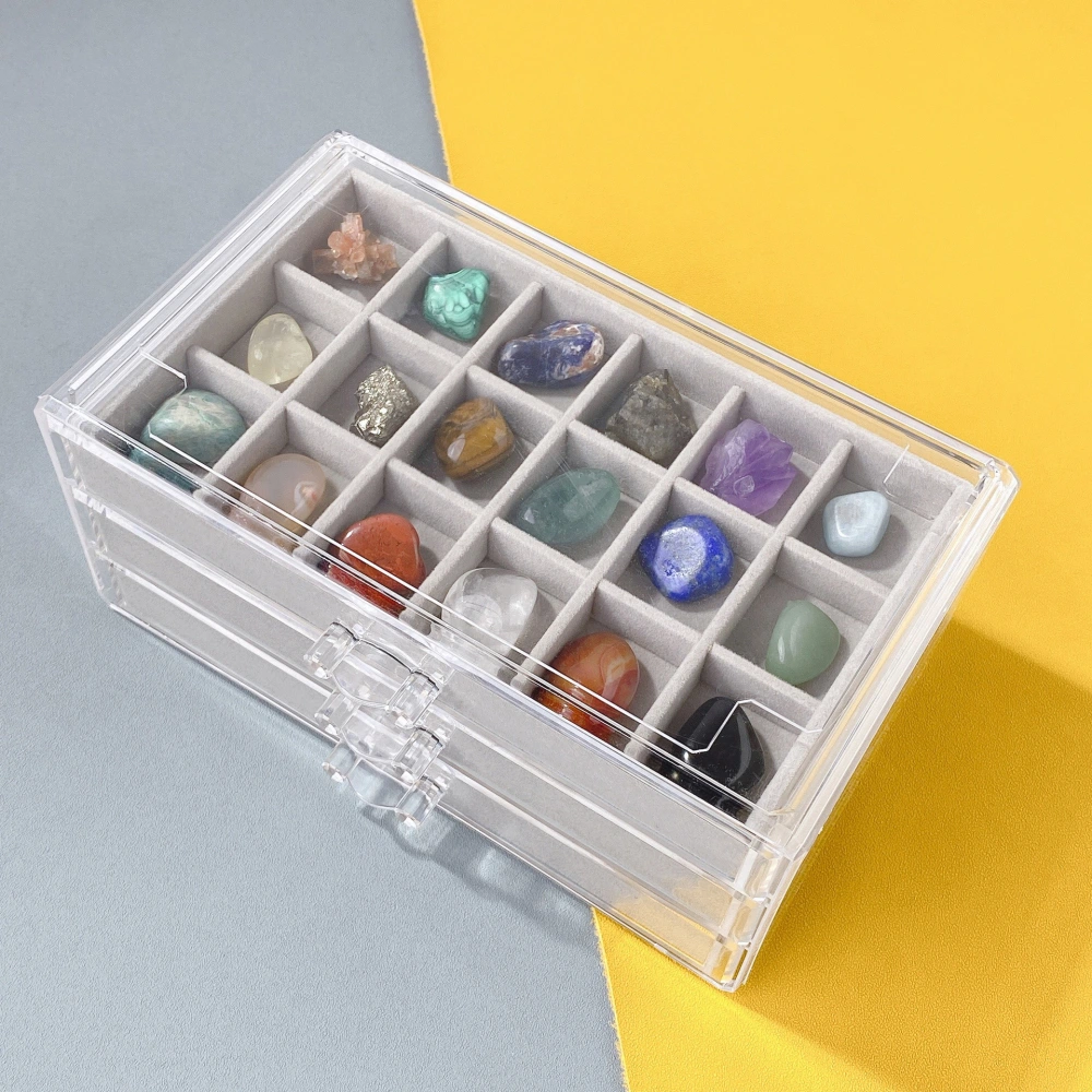 Natural Crystal Raw Stone Children's Gem Ore Specimen Box