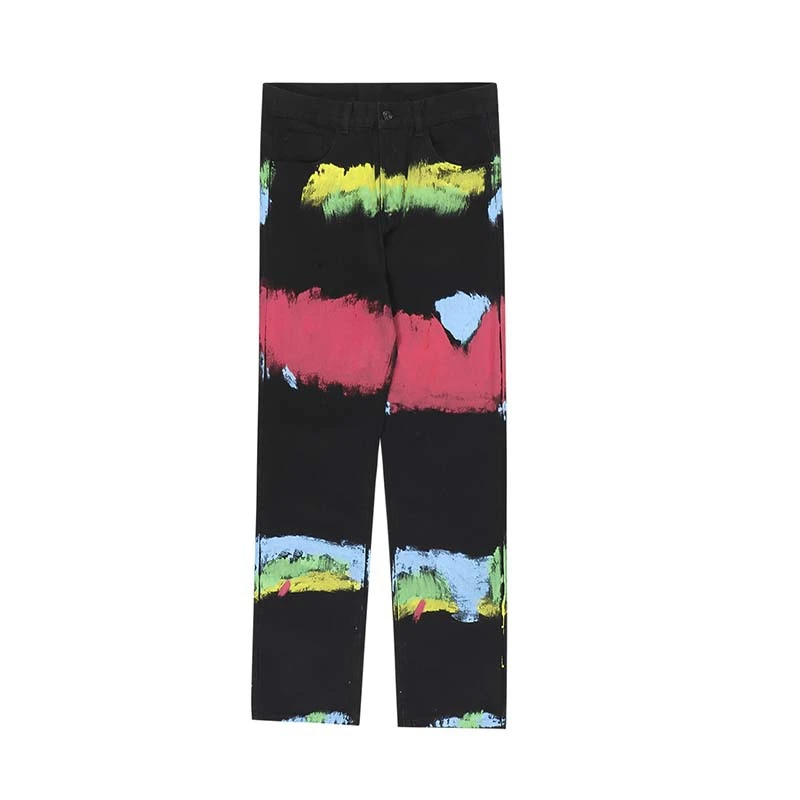 Chaopai Loose Niche Graffiti Straight Pants