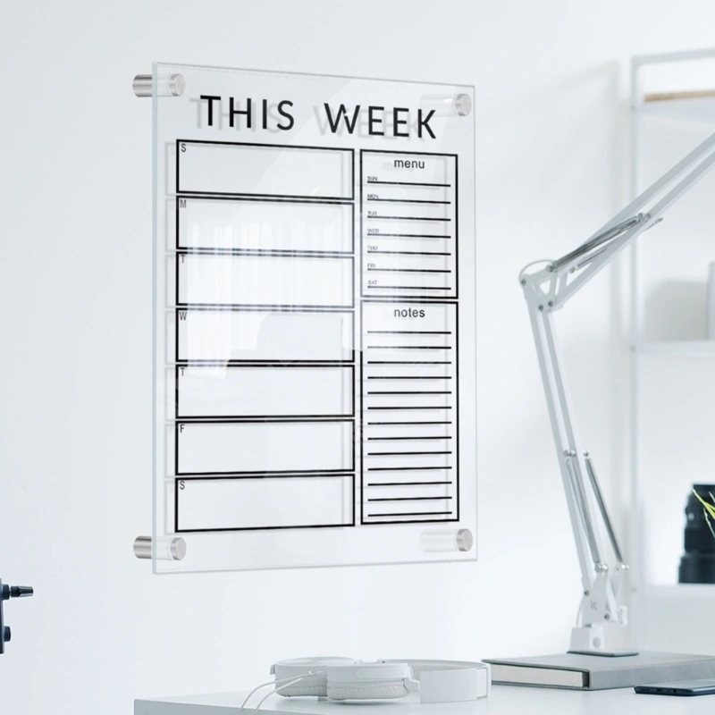 Stereoscopic Transparent Acrylic Week Plan Memo Board