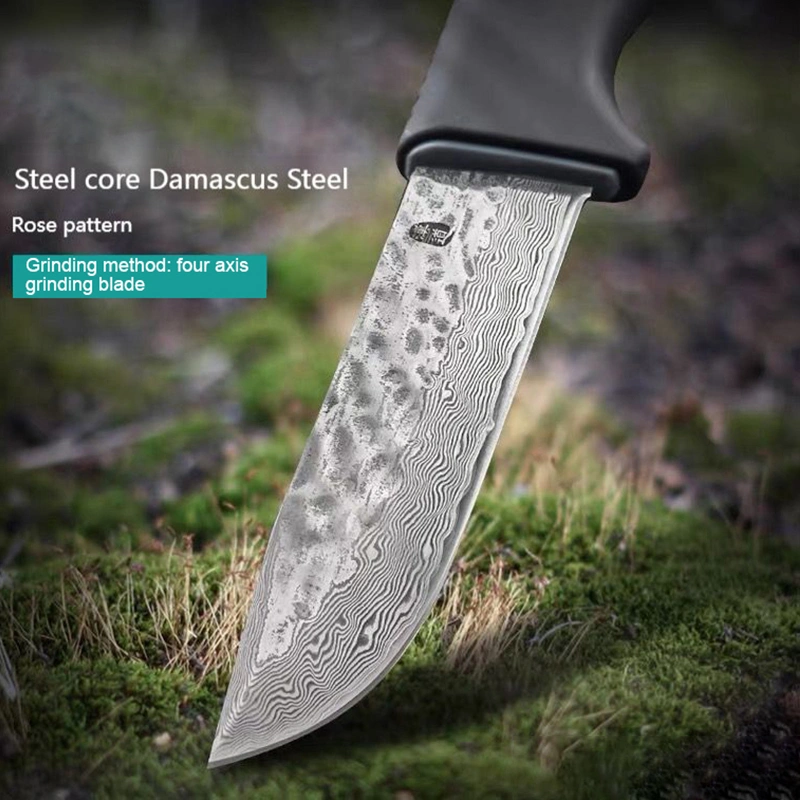 Survival Master Damascus Steel Tactics Straight Knife