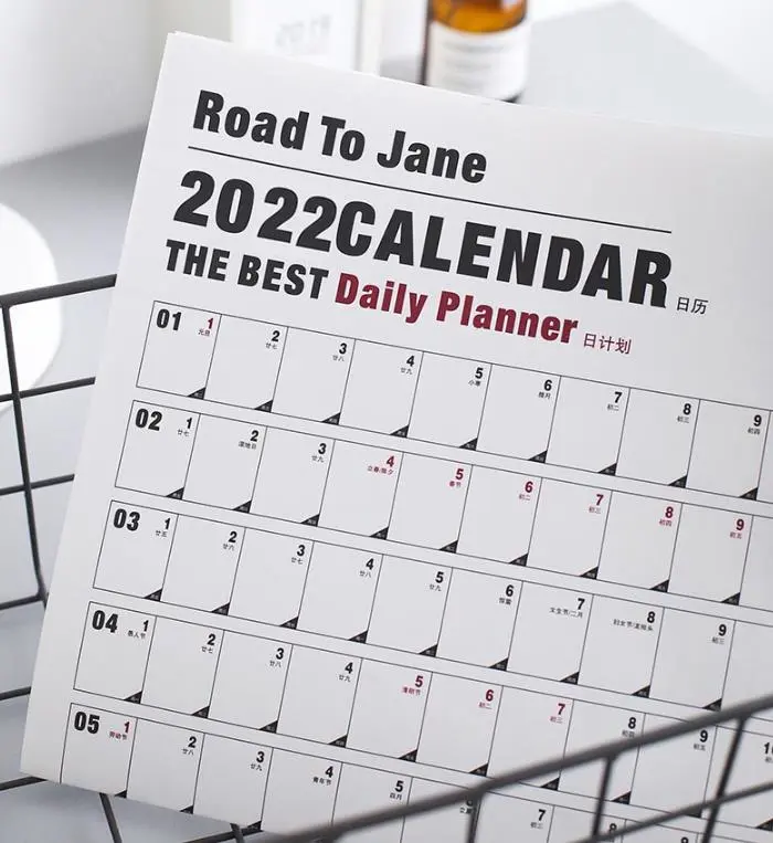 365day Year Round Large Sheet Plan Day Pay Calendar