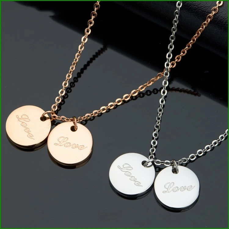 High-end Fashion Geometric Euro-American Style Necklace Mirror Personality Laser Corrosion