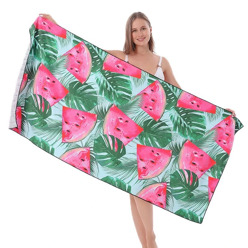 Printed Quick-drying Swimming Towel Double-sided Velvet Beach Towel