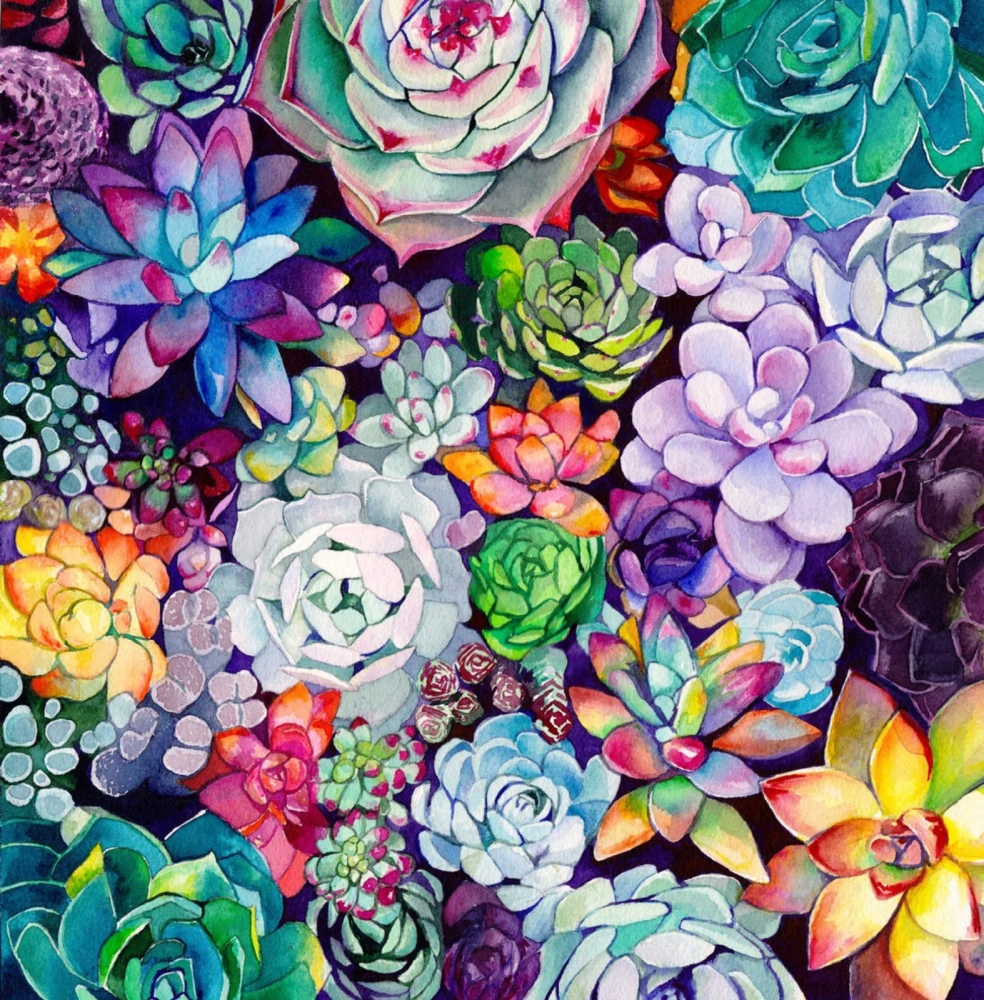 Glitter Youpin New Diamond Succulents Restaurant Diamond Painting