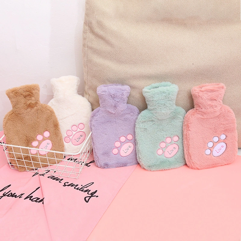 Cartoon Plush Cute Hand Warmer Thick Rubber Hot Water Injection Bag