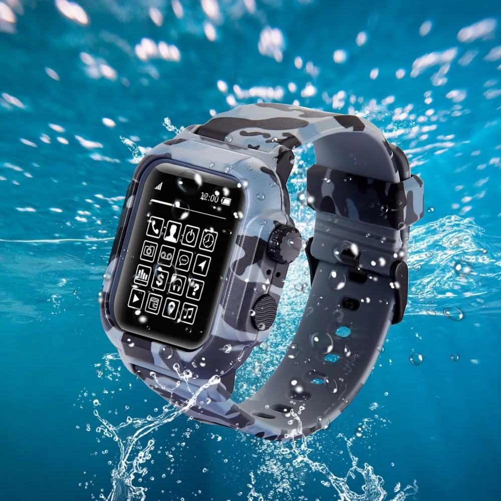 Watch Set PC Waterproof Case Diving Camouflage