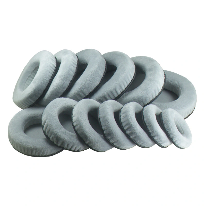 Gray Velvet Earphone Sleeves 75mm