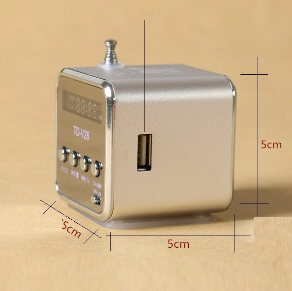 U Port With Screen Mini TDV26 Card Bluetooth Speaker