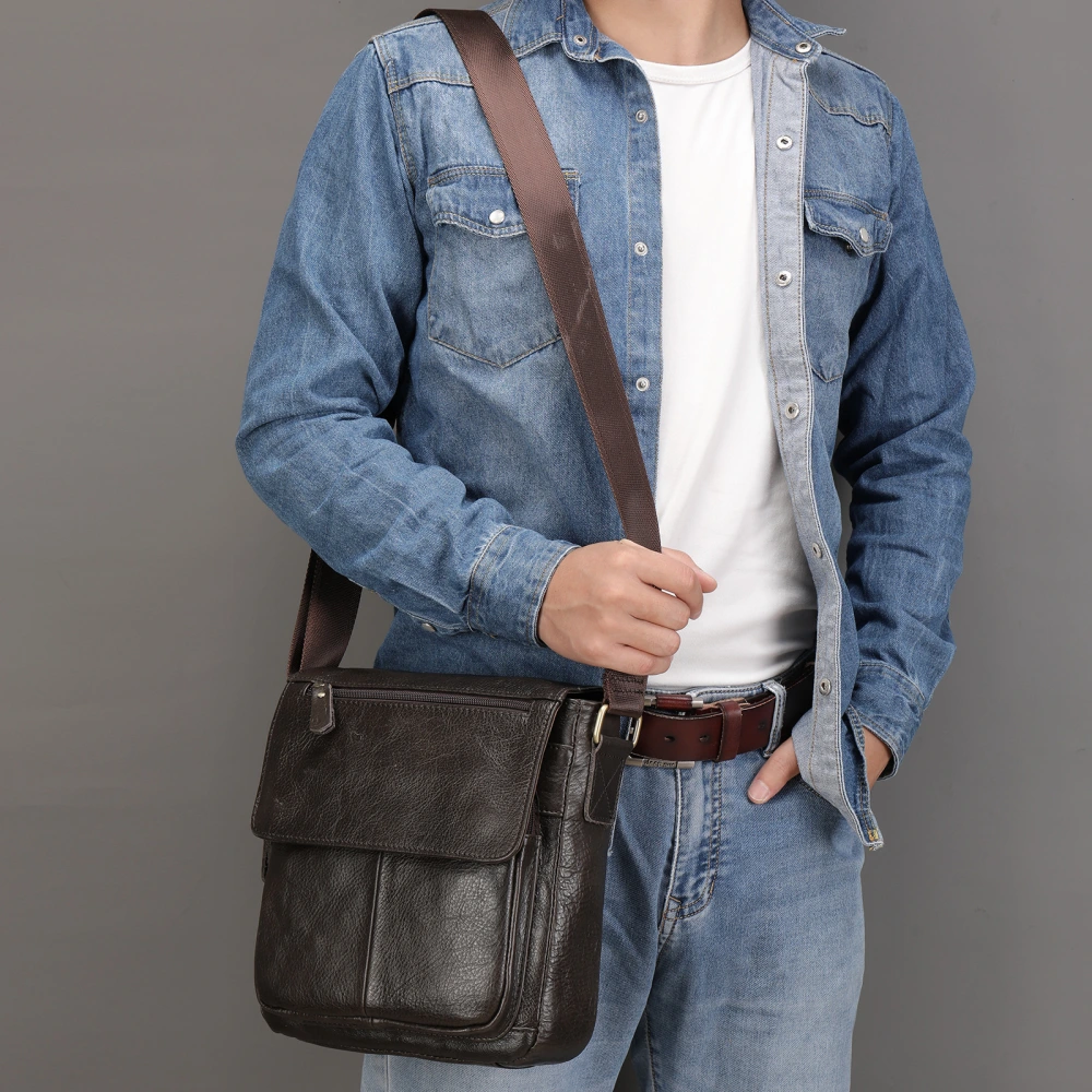 European And American Leather Shoulder Bag For Men