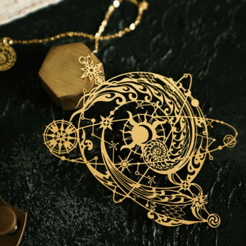 Metal Hollow Brass Star Sky Universe Bookmark