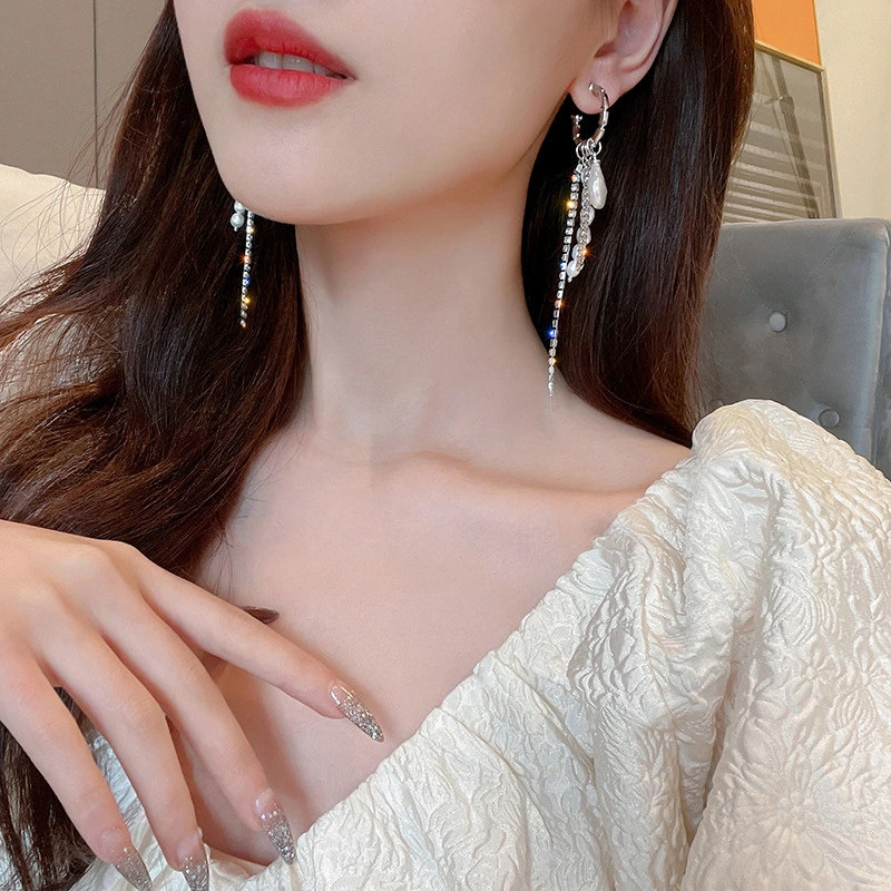 Irregular Freshwater Pearl Tassel Earrings