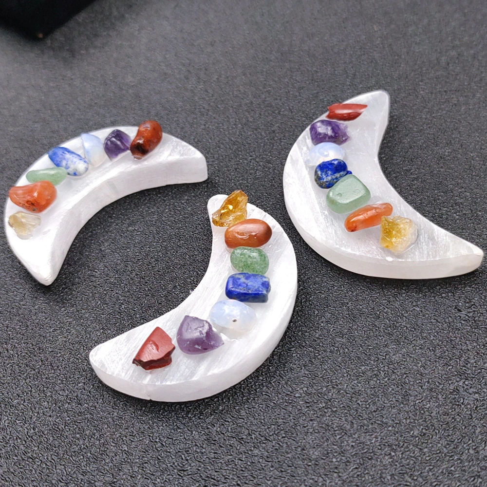 Irregular Moroccan Gypsum Moon Natural Crystal