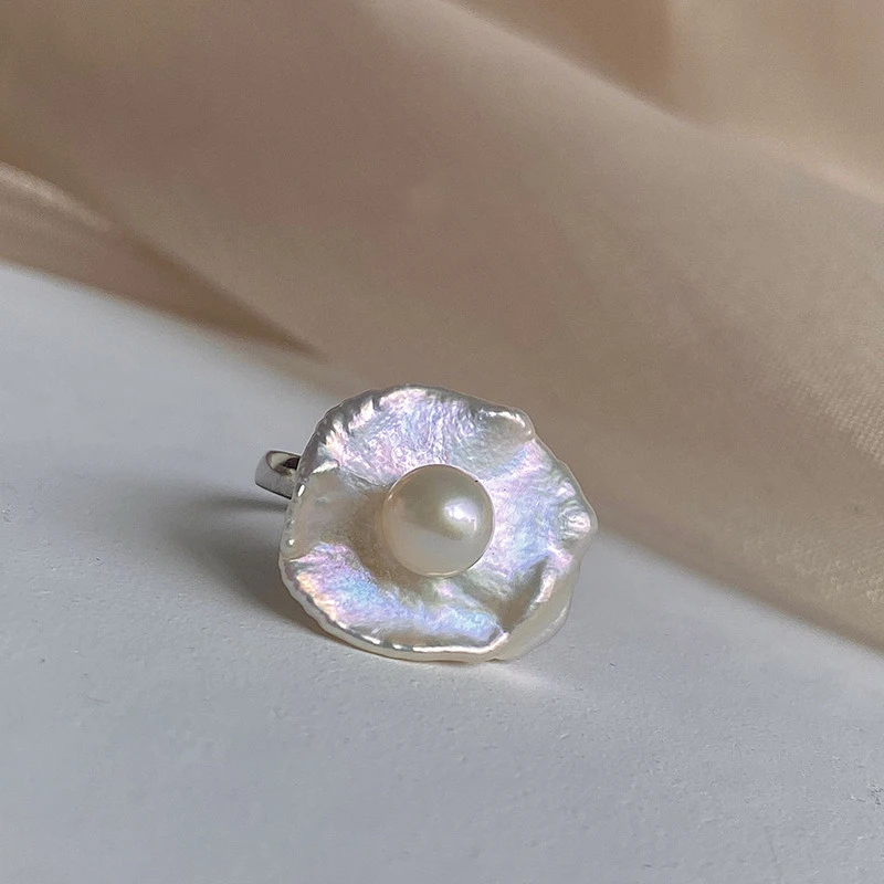 Women's Natural Baroque Pearl Ring