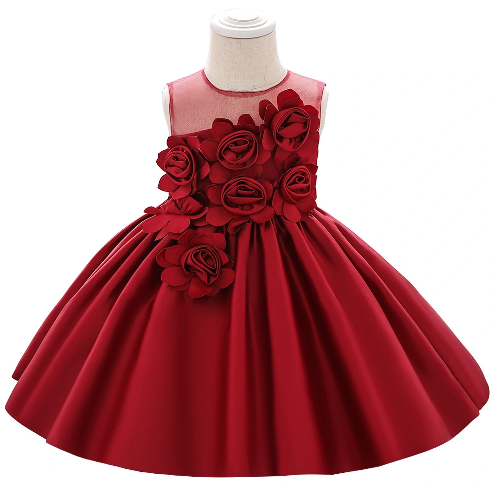 Flower Satin Flower Girl Dress