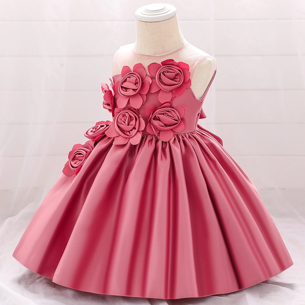 Flower Satin Flower Girl Dress