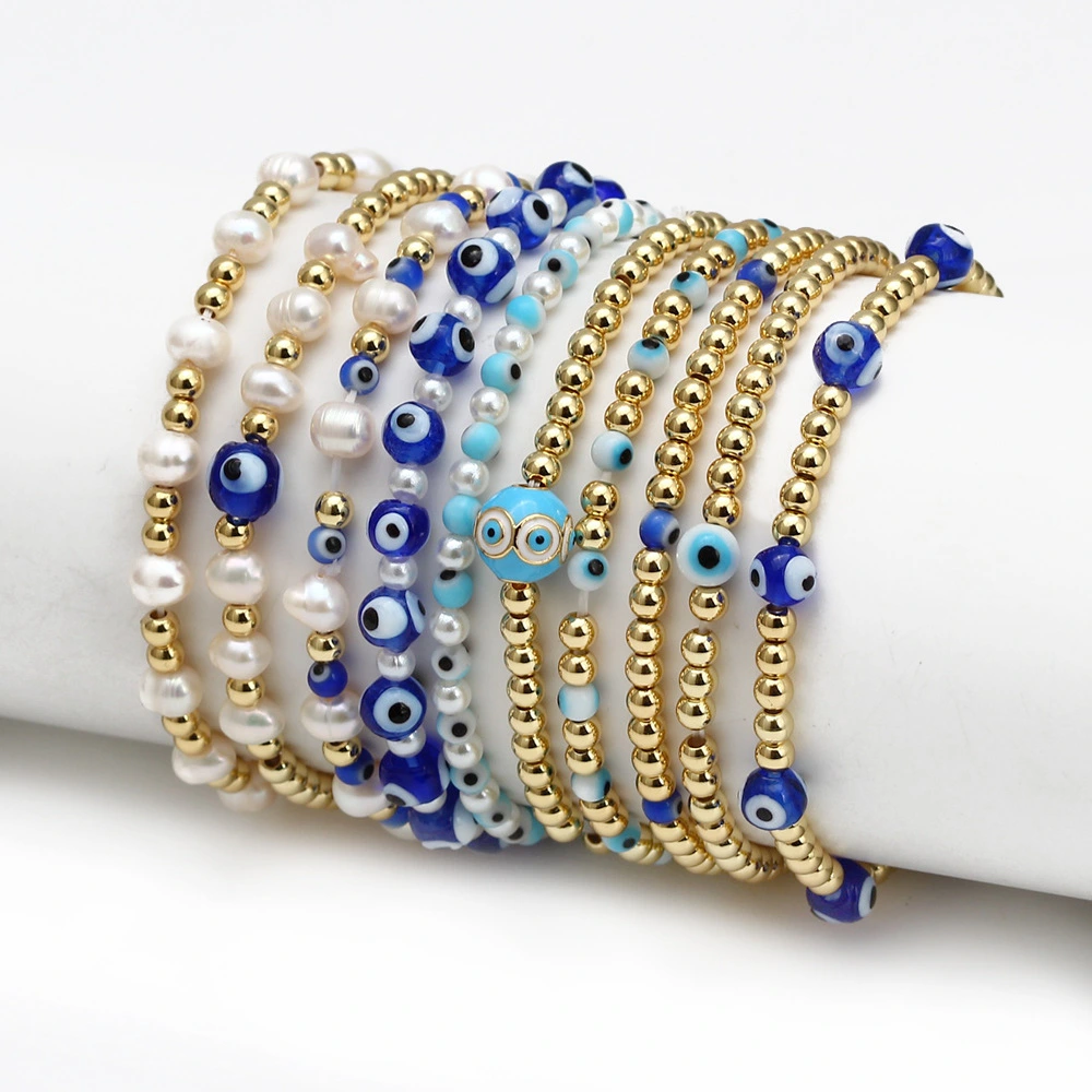 Women's New Eye Beads Bracelet Suit