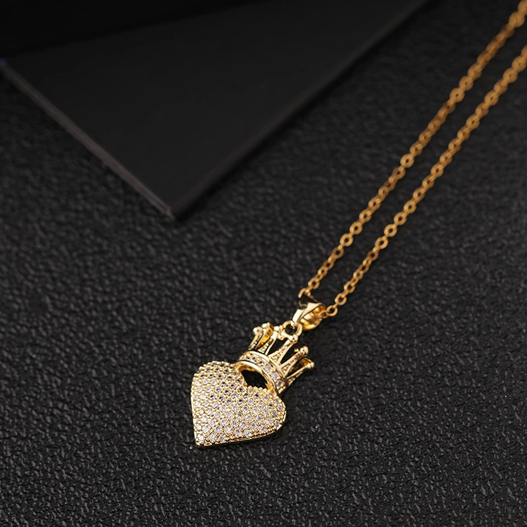 Gold Plated Love Crown Collar Chain