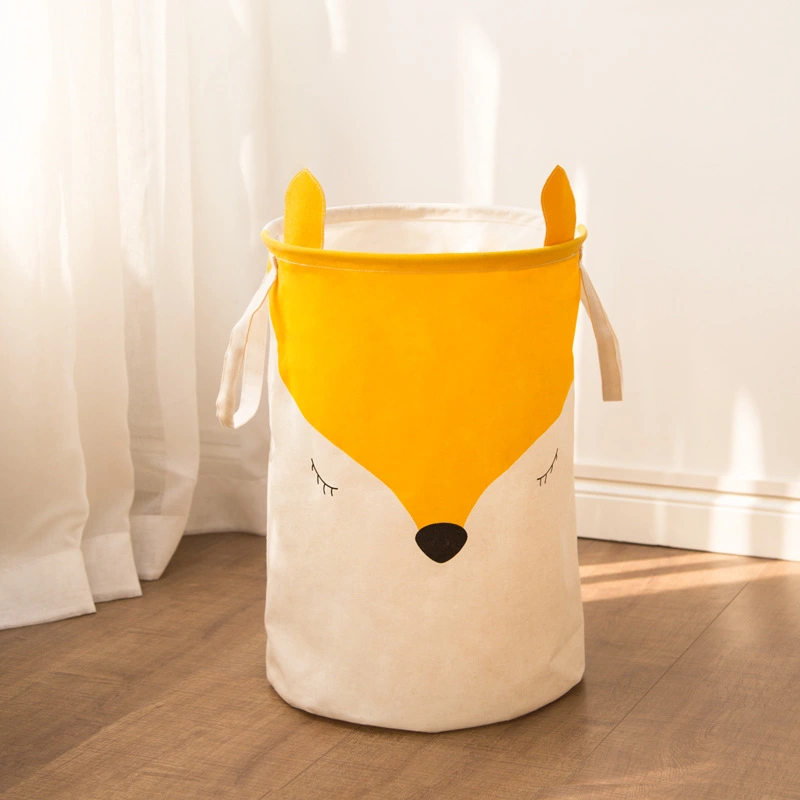 Simple Cartoon Toy Cloth Storage Basket