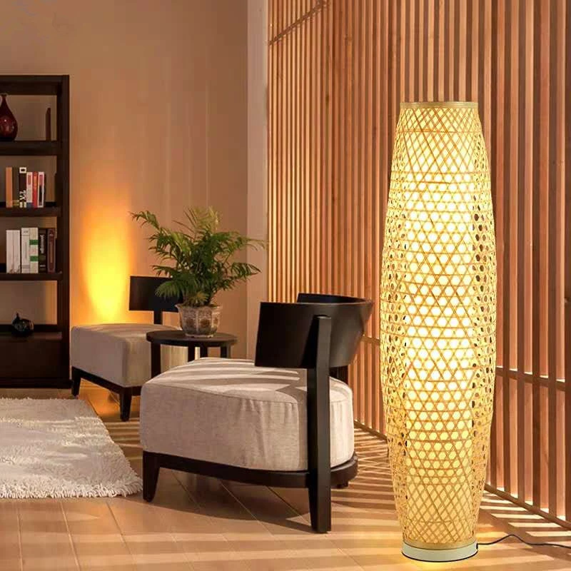 Southeast Asia Bamboo Art Lamp Japanese Tatami