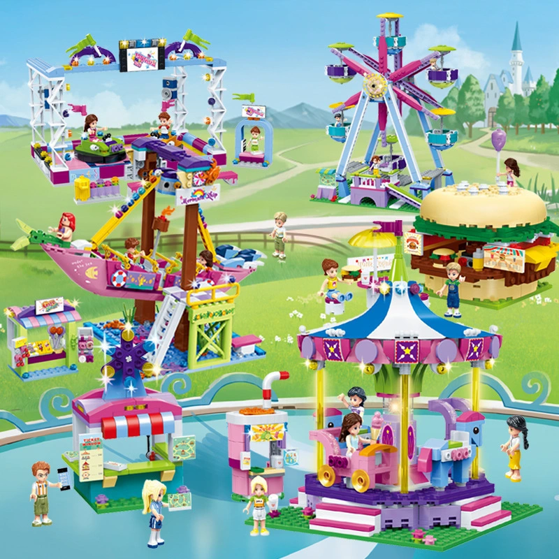 Amusement Park Girls Assembled Building Blocks