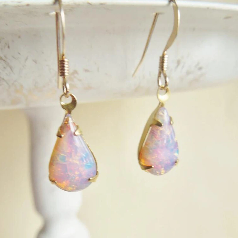 Women's Colorful Dropstone Earrings