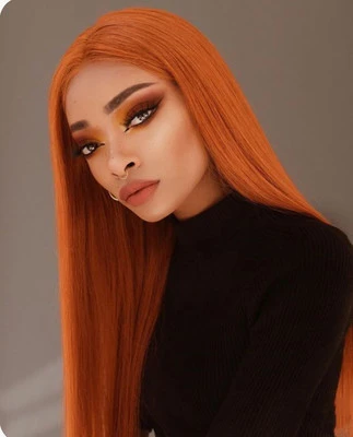 European And American Fashion Women's Wig Head Cover Orange