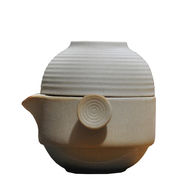 Simple Stoneware Convenient Tea Cup Set One Pot One Cup 1 Person Japanese Style Travel Portable Office Kung Fu Tea Set Teapot Souvenirs