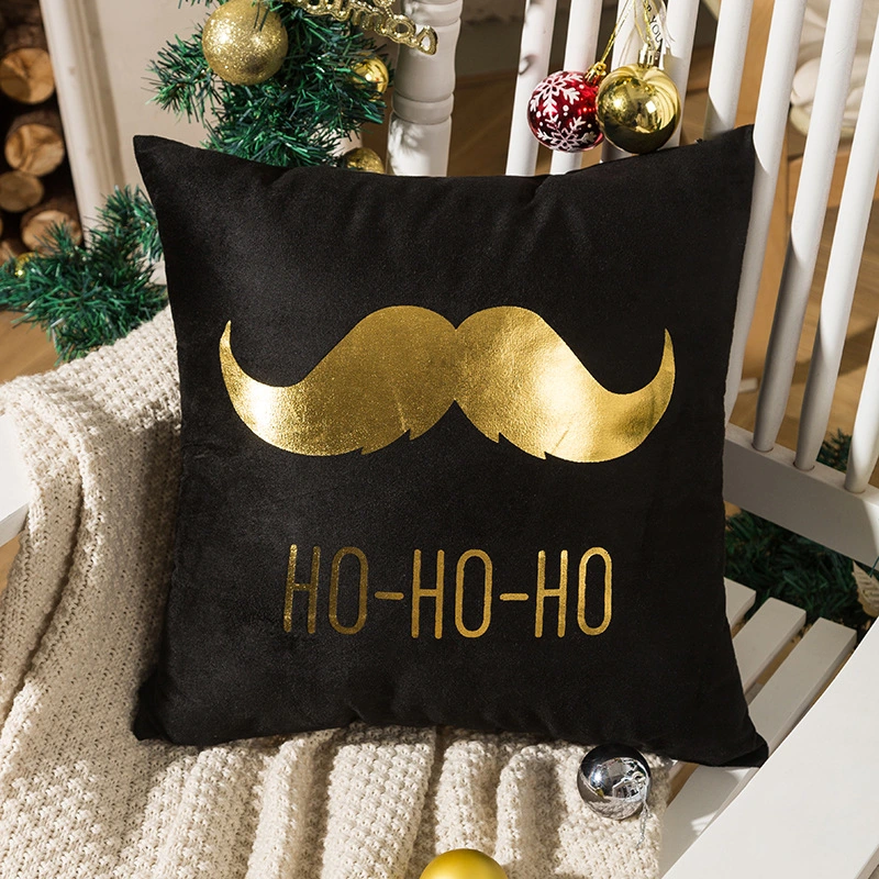 Christmas Pillow Cover Nordic Gilding Letters