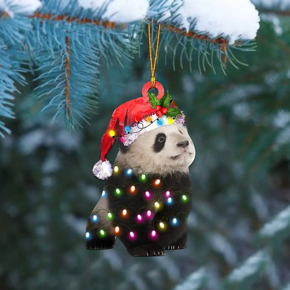 Christmas Tree Decorations Animal Pendant Milk Cow Sheep Cat Swan Home Decoration Window Door Wall Pendant