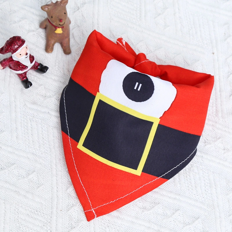 Christmas Cotton Printed Dress Up Triangular Baby Bibs Decoration Bib Supplies Factory