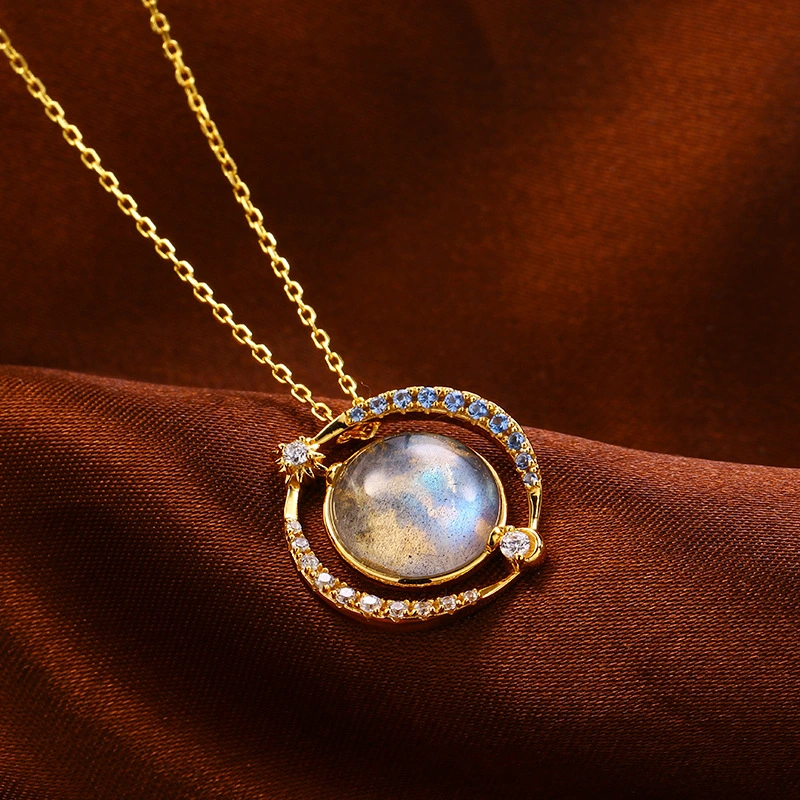 Female Romantic Planet Cosmic Necklace