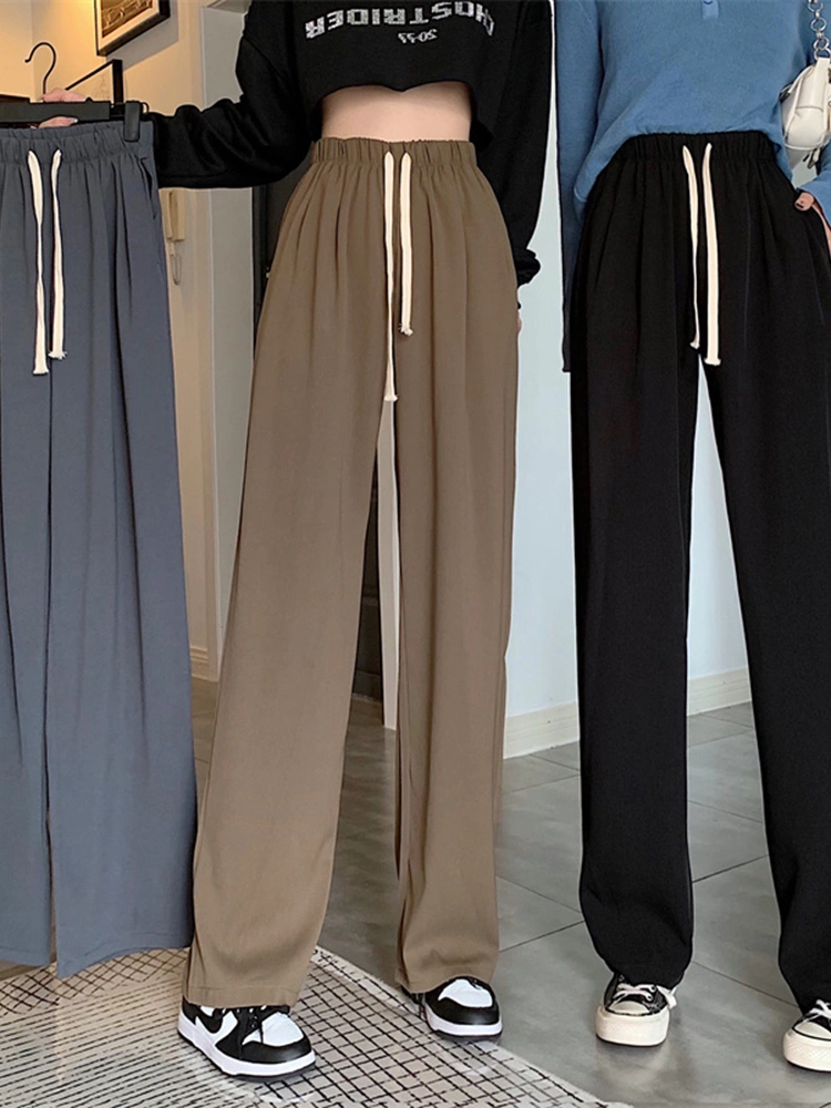 Women's High Waist Loose Straight Leg Pants