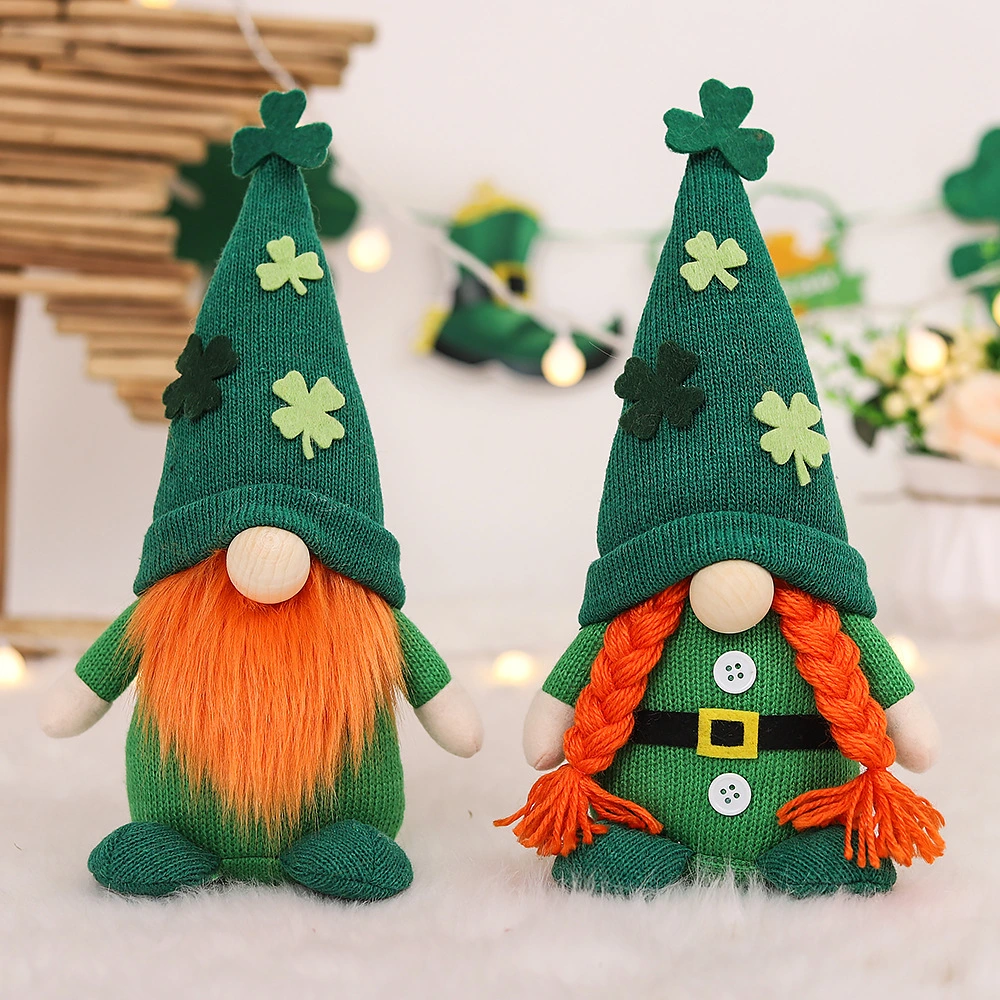 Couples Faceless Doll Shamrock Needle Standing Pose Doll