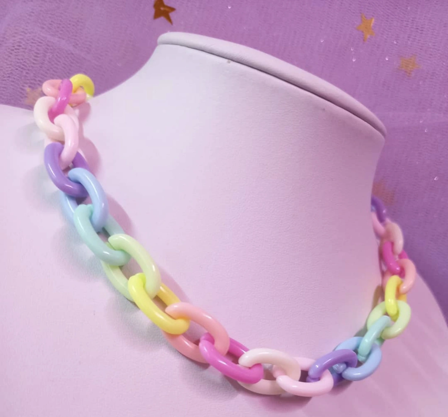 Women's Rainbow Acrylic Necklace