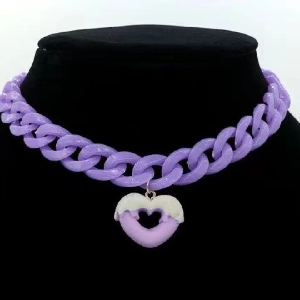 Personalized Versatile Necklace Chain Purple Love