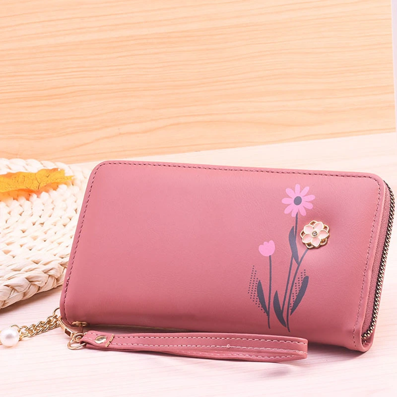 Women's Long Love Purse Zipper Holding Bag