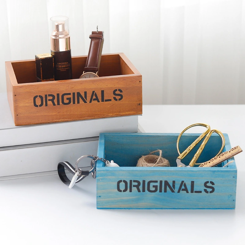 Wood Toiletries Sundries Storage Box