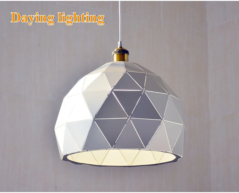 Simple Modern Bar Dining Room Single Iron Pendant Lamp Retro Hollowed Out Aisle Pendant Lamp