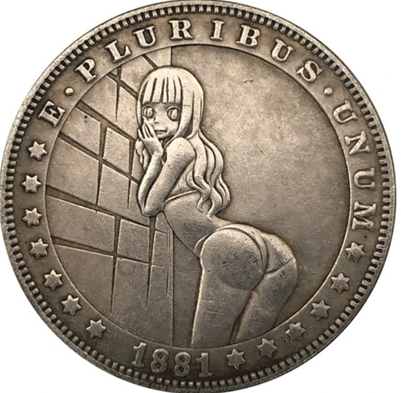 Antique Silver Dollar Coins American Morgan Girl Crafts