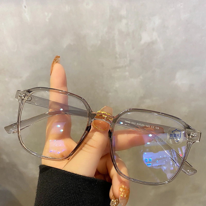 Women's Fashion Square Large Frame Anti-blue Light Glasses