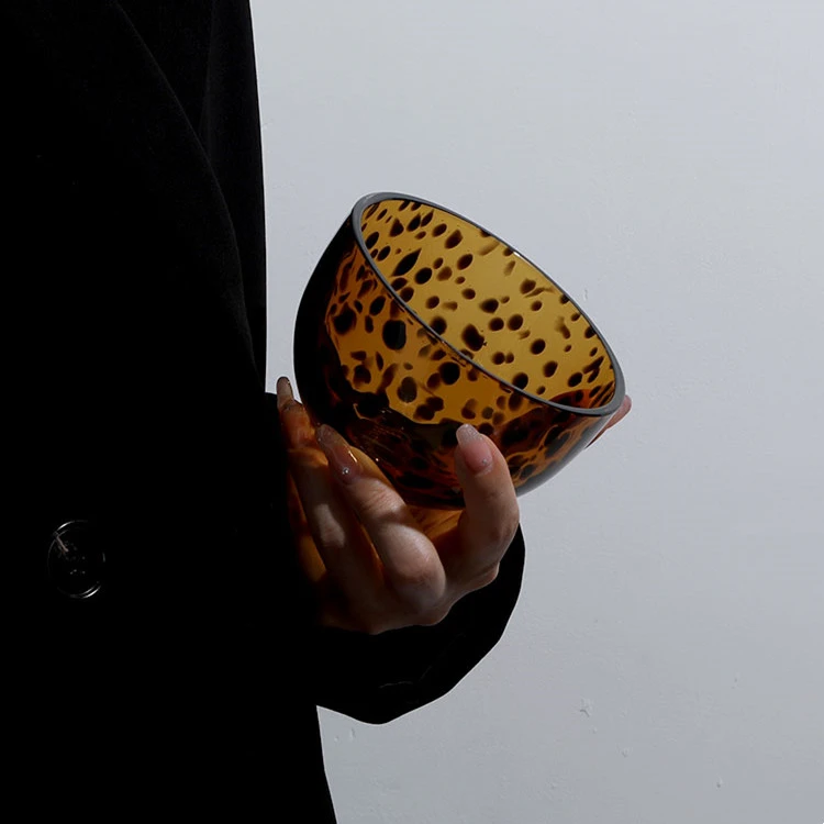 Fashion Retro Leopard Print Salad Bowl