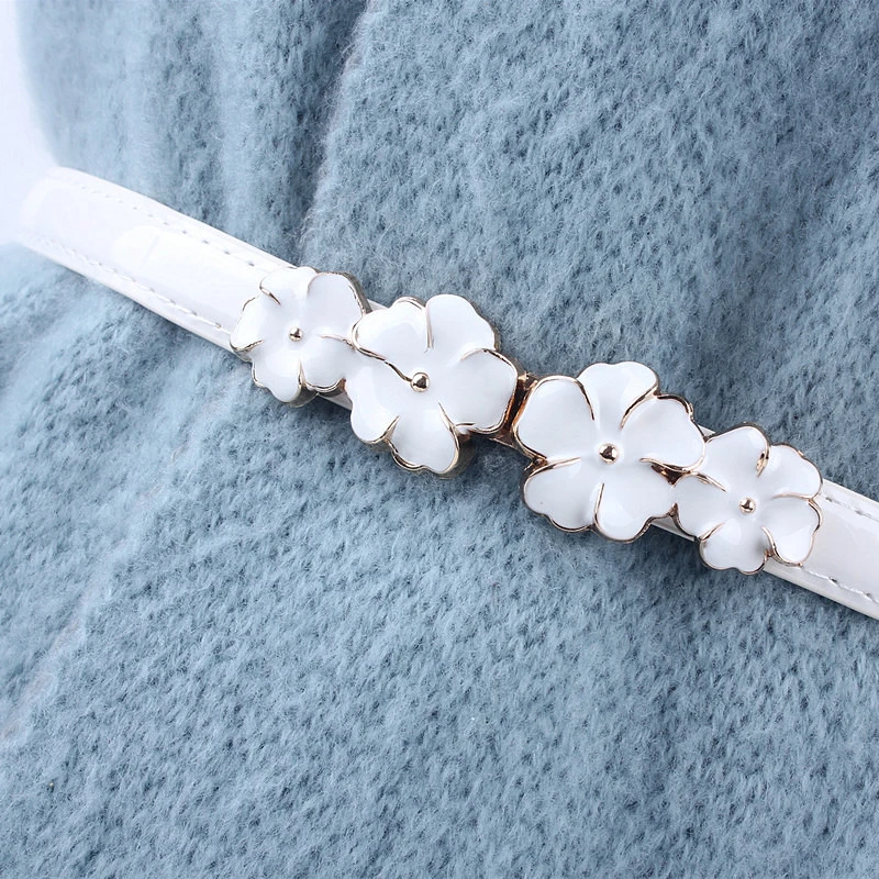 Single-circle Flower Alloy Buckle Belt