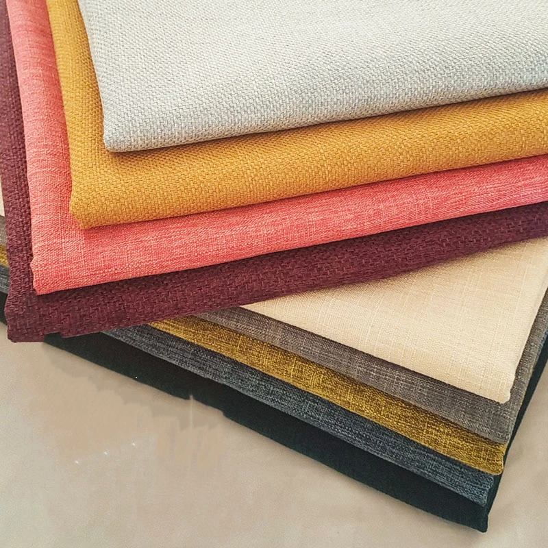 All-polyester Cationic Coarse Linen Fabric