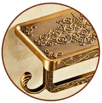 Antique Carved Alumimum Toilet Tissue Holder Punch-free