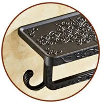 Antique Carved Alumimum Toilet Tissue Holder Punch-free