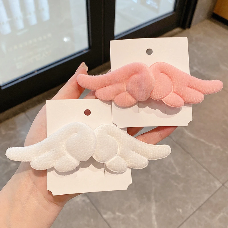 Women's Fashion Plush Angel Wings Hair Clip