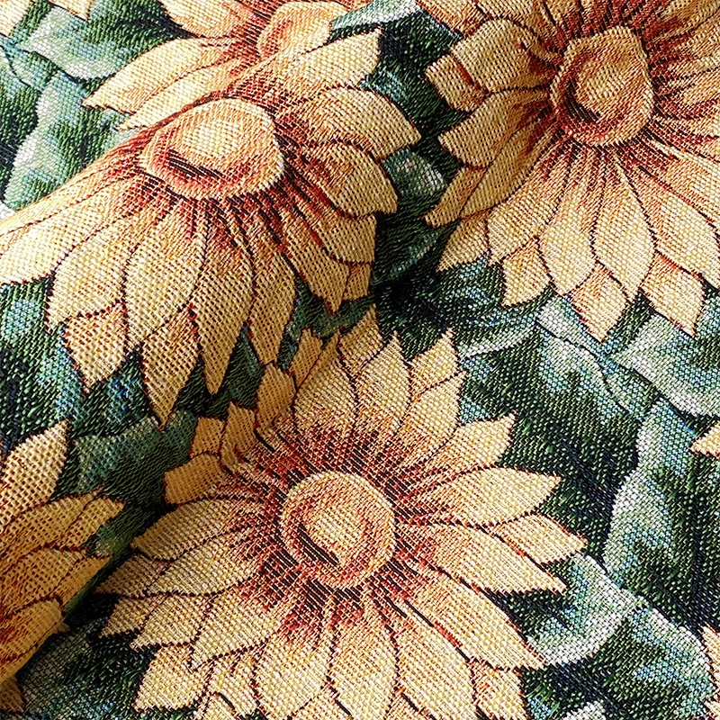 Household Sunflower Color Weave Jacquard Fabric