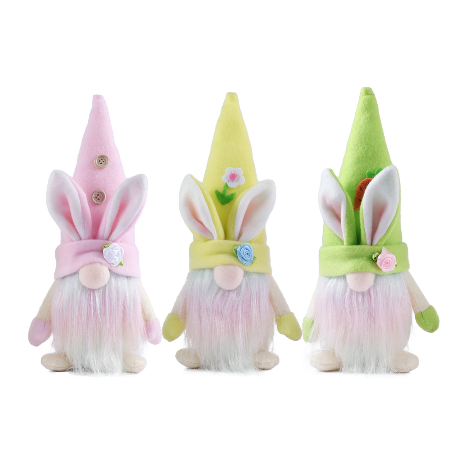 Fashion Rainbow Rabbit Gnome Doll Ornament
