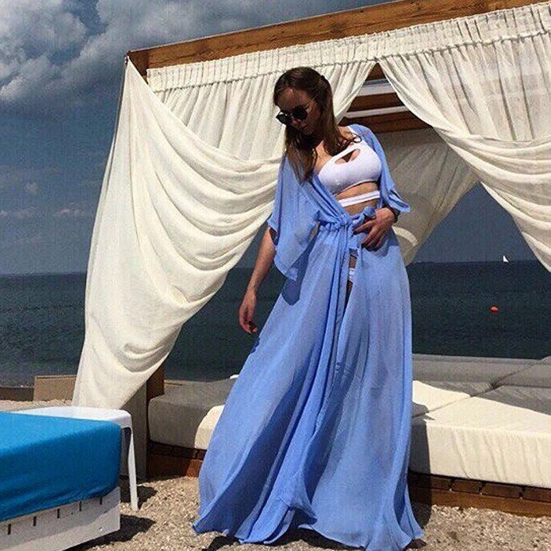 Women's Bikini Beach Chiffon Dress Suit